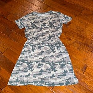 Tickled Teal camo dress with pockets